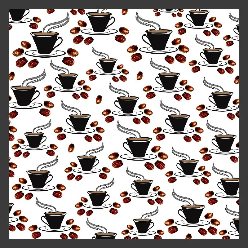 kaffeetassen Kaffeebohnen Küchenmuster