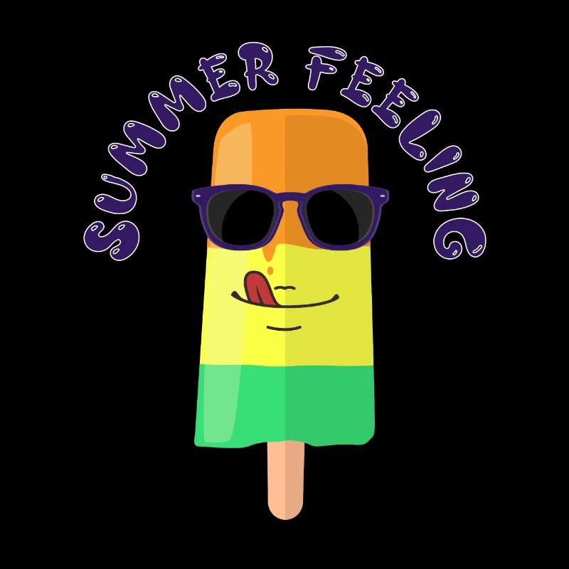 Eiscreme mit Sonnenbrille Summer Feeling Sommer