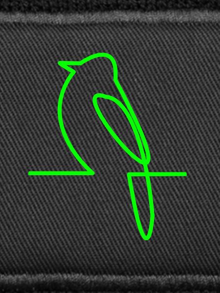 Glowing Bird Line Art