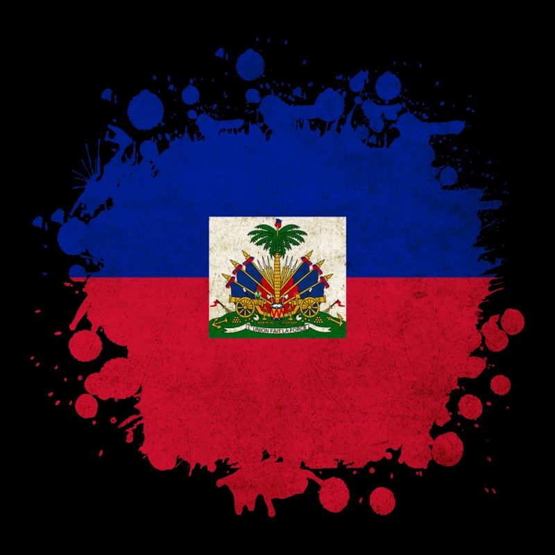 Haiti Flaggen Klecks
