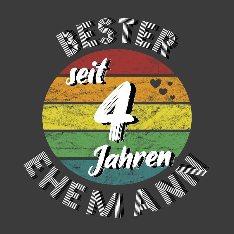 bester Ehemann seit 4 Jahren 4. Hochzeitstag retro