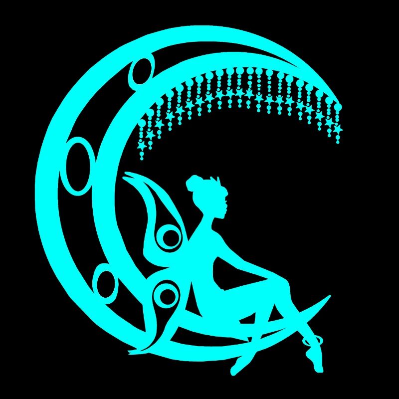 Märchenfiguren, mondsichel elfensilhouette