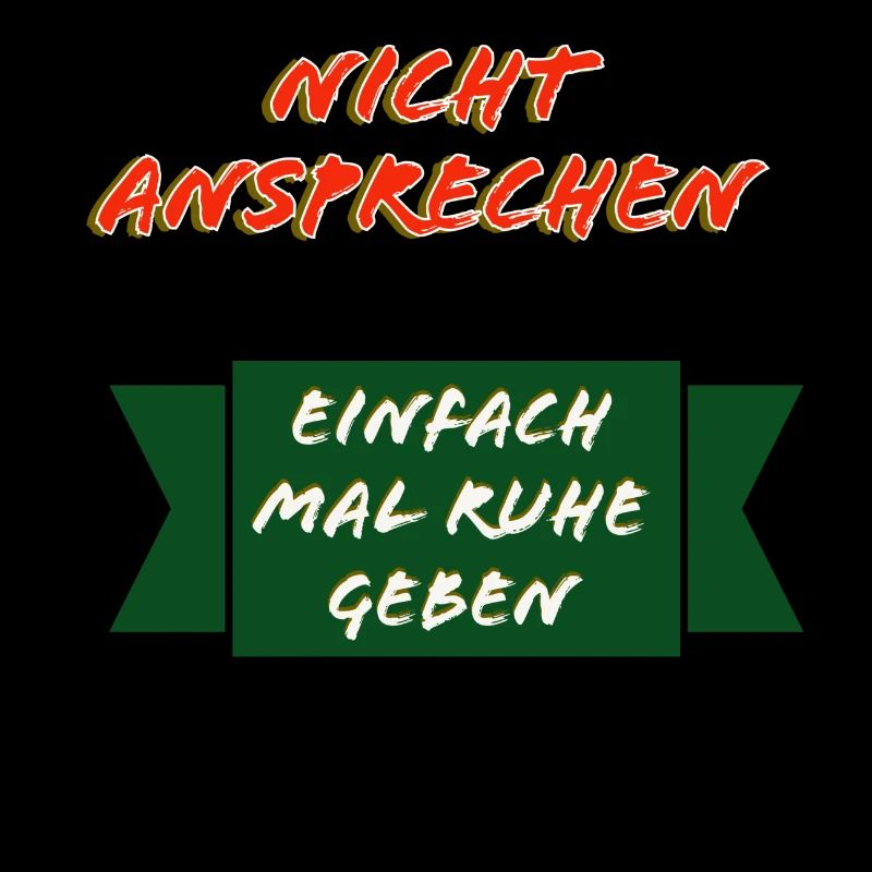 Nicht Ansprechen Ruhe Schild