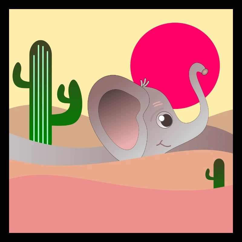 PAYSAGE DÉSERTIQUE D’ÉLÉPHANTS - CACTUS