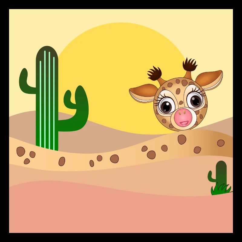 ILLUSTRATION D’ANIMAUX GIRAFES - DÉSERT