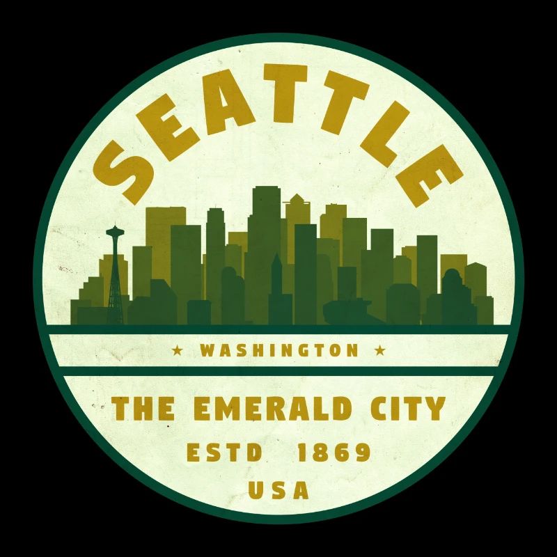 Seattle Emerald City Skyline