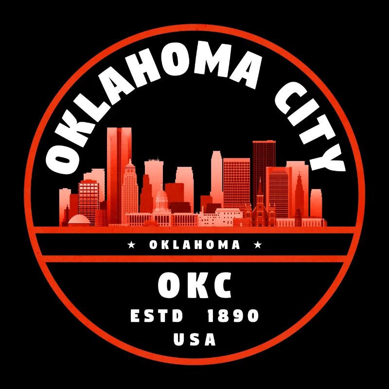 Oklahoma City Skyline Badge