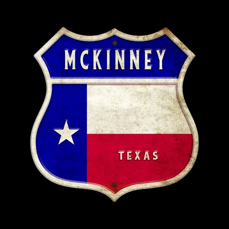 McKinney Texas Crest Flag Design