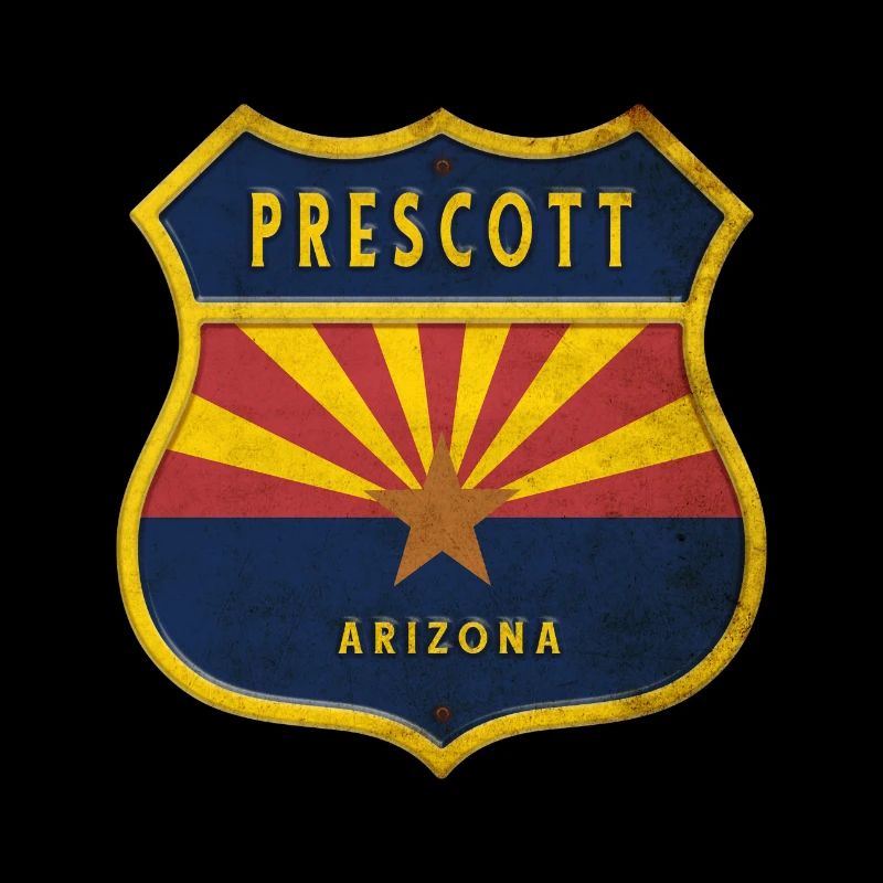 Design du blason du drapeau de Prescott Arizona