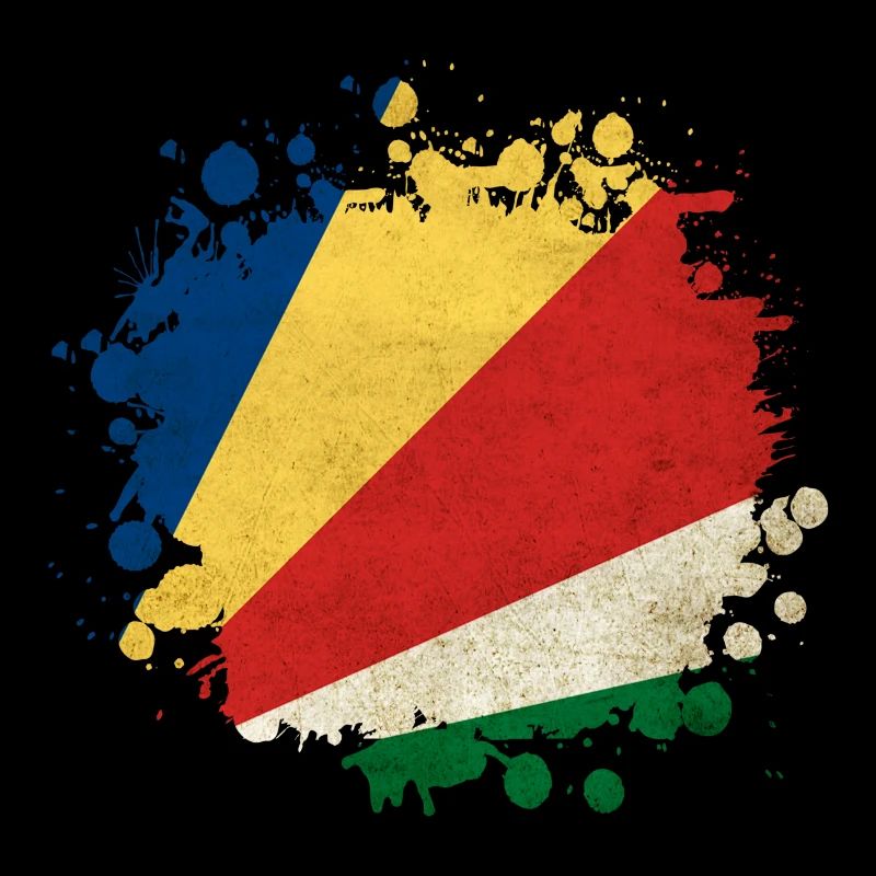 Seychellen Klecks Flaggen Design