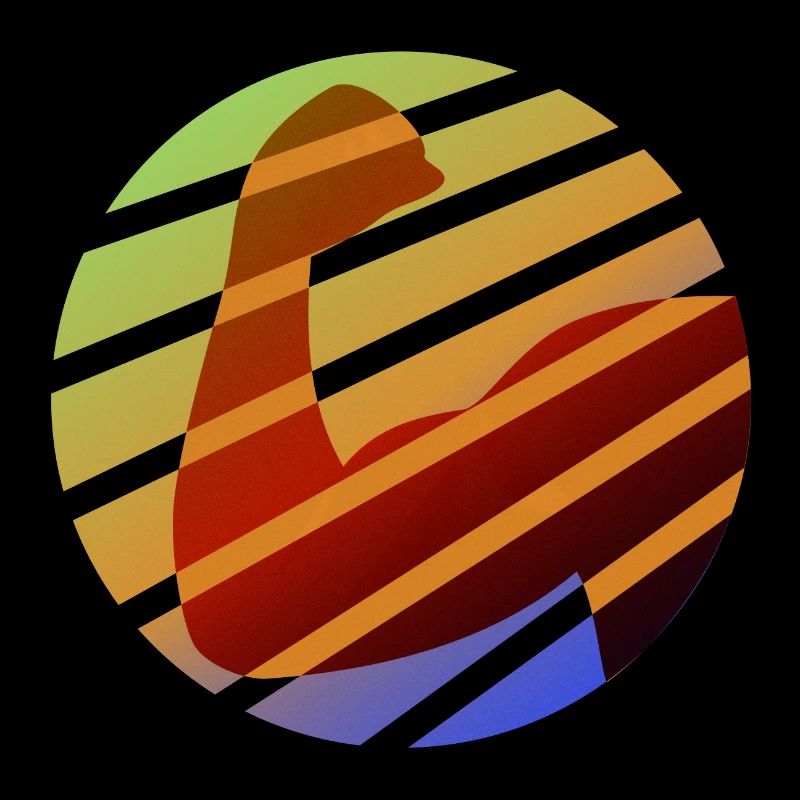 Invincible - Muscles - strong - colorful