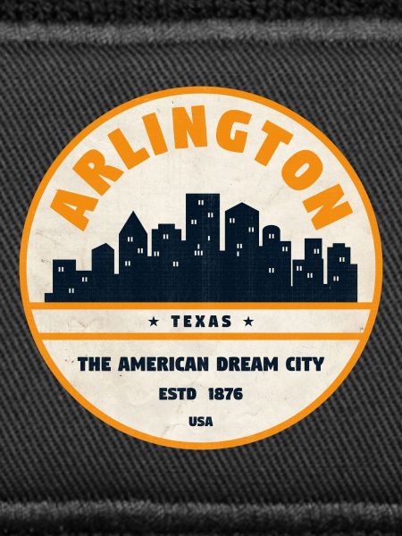 Arlington Skyline Retro Abzeichen