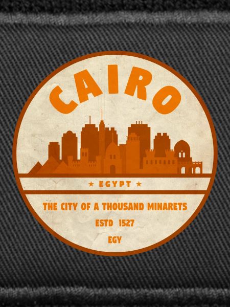 Kairo Retro Stadtsilhouette Badge