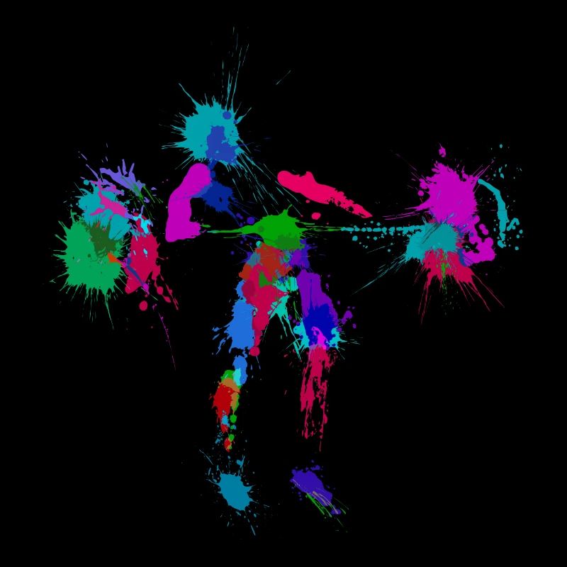 Weightlifter performing the snatch, splash effect