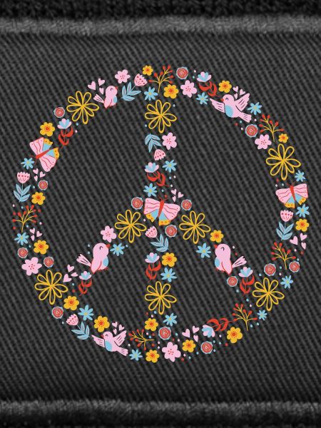 Blumenpeace Peacezeichen Muster
