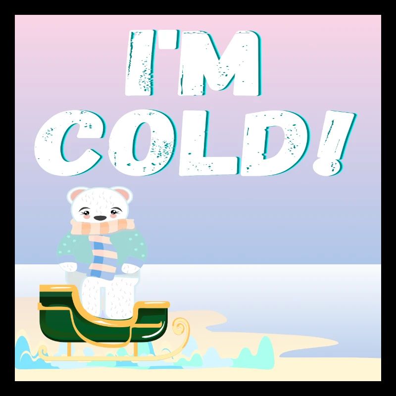 I'm cold - ICEBEAR - WINTER ANIMAL - BEACH
