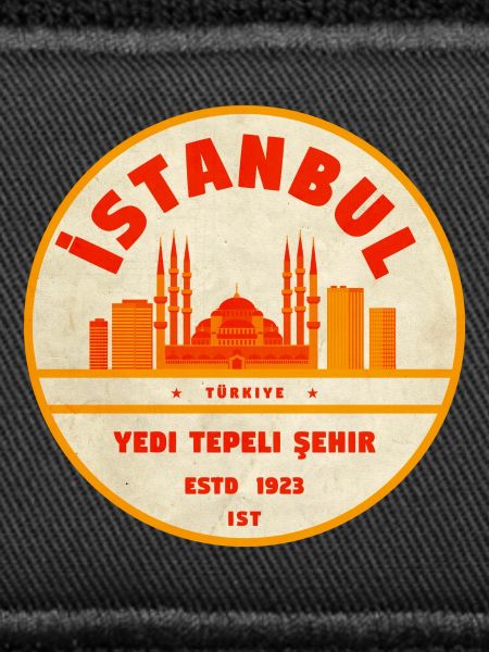 Istanbul Skyline Retro-Abzeichen