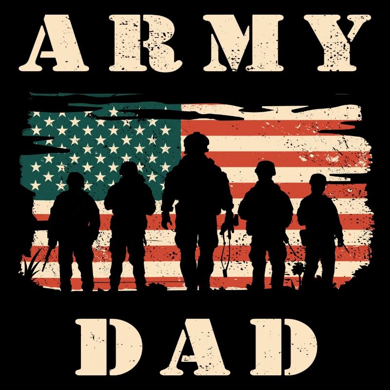 Papa militaire avec drapeau américain