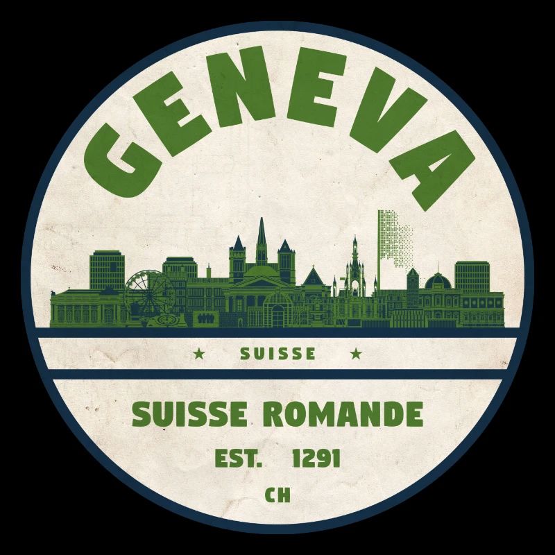 Genf Skyline Badge Romande