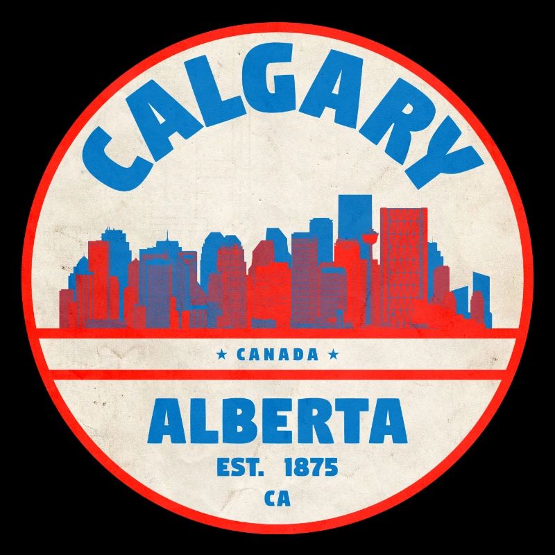 Calgary Skyline Vintage