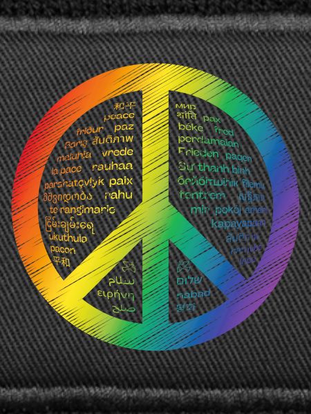 Shining peace sign
