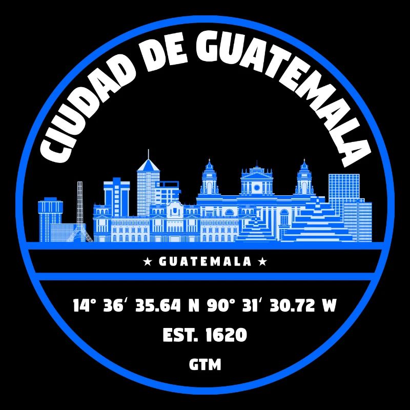 Guatemala City Skyline Blue