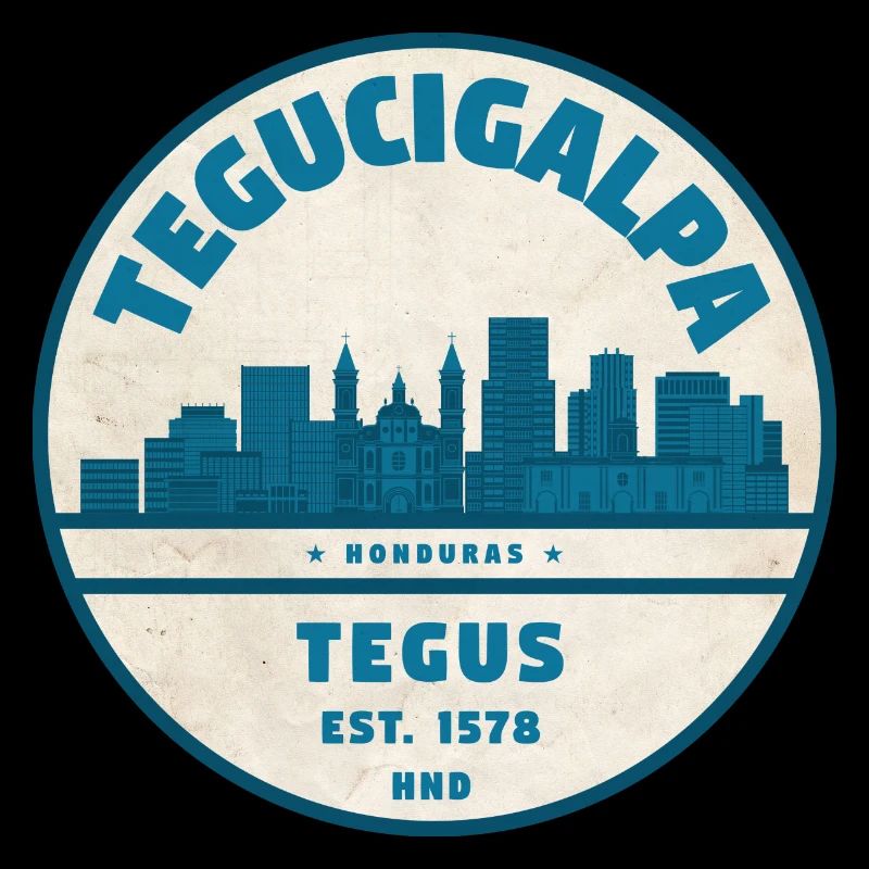 Tegucigalpa Skyline Emblem Honduras
