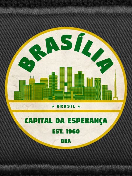 Brasília Skyline Retro Emblem