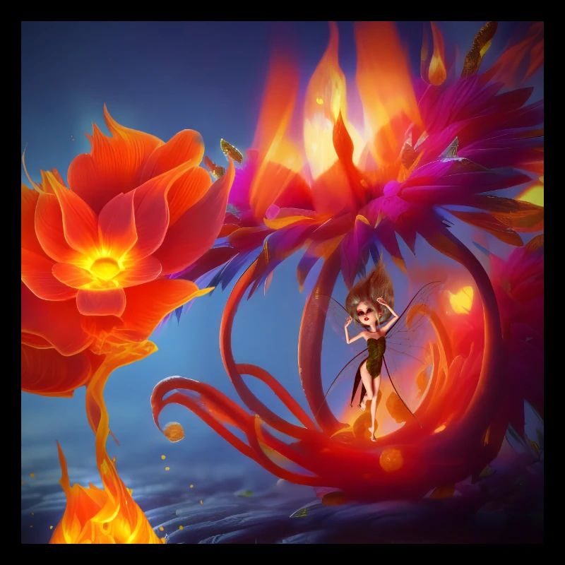 Die Blume des Feuers, die immer mit Fee blüht.