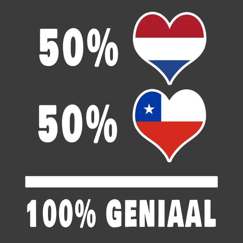 Chili et Pays-Bas 100% Genius Flag