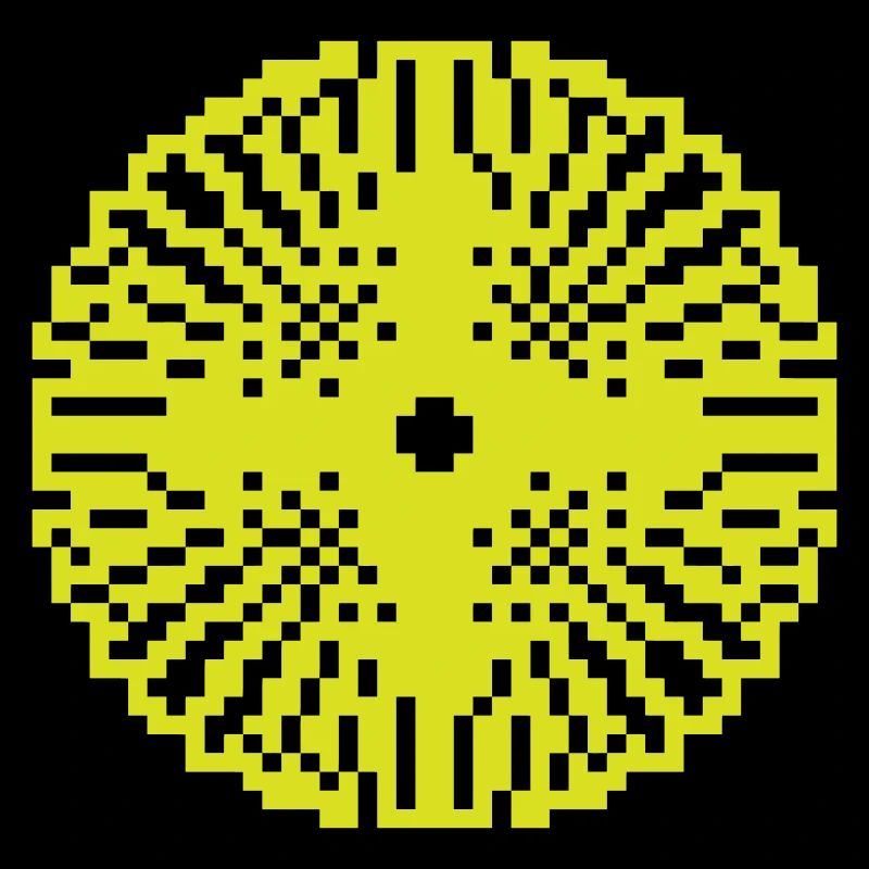 Soleil pixel pixel cercle pixelisé soleil | Graphique vectoriel