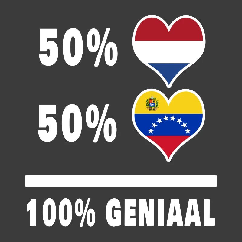 Venezuela et Pays-Bas Drapeau 100% Genius