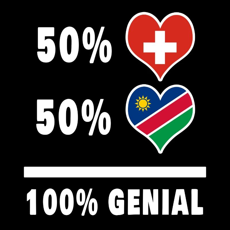 Namibia and Switzerland 100% Genial Flag