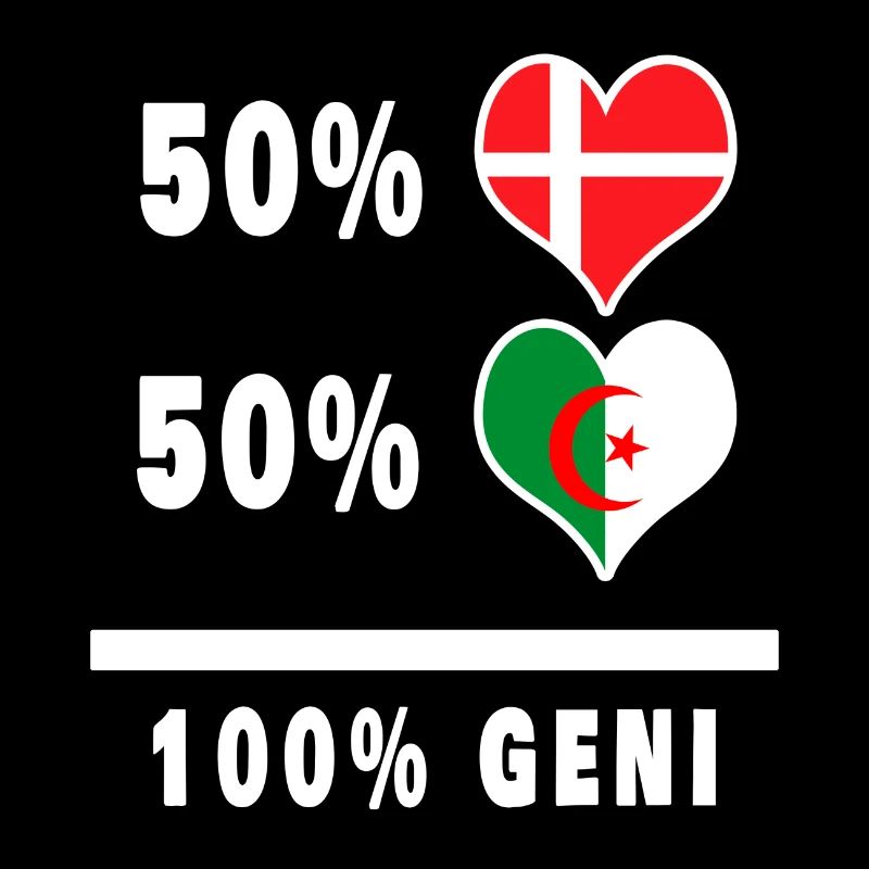 Algerien und Dänemark 100% geniale Flagge