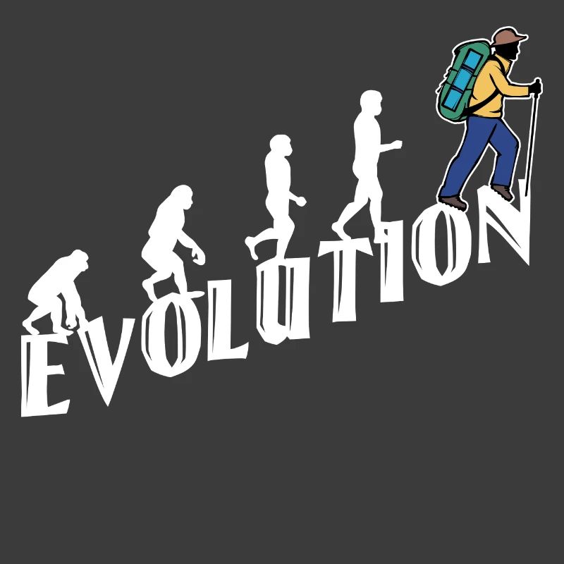 Evolution Wanderer Wandern Wanderung Bergwanderung
