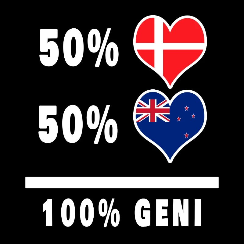 Neuseeland und Dänemark 100% geniale Flagge