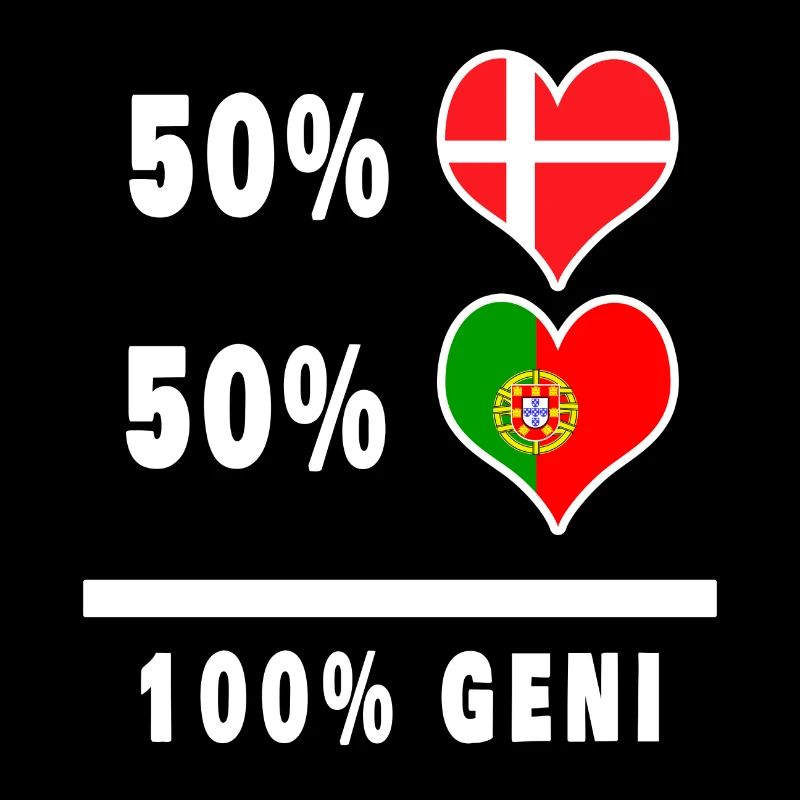 Portugal et Danemark 100% drapeau de génie
