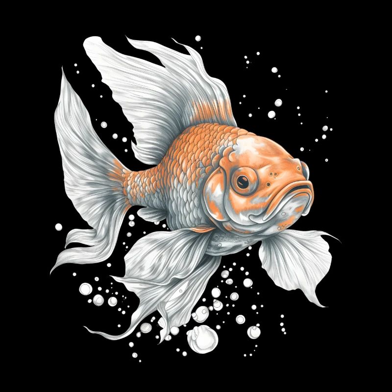 Un éclair de poisson rouge dans l’eau