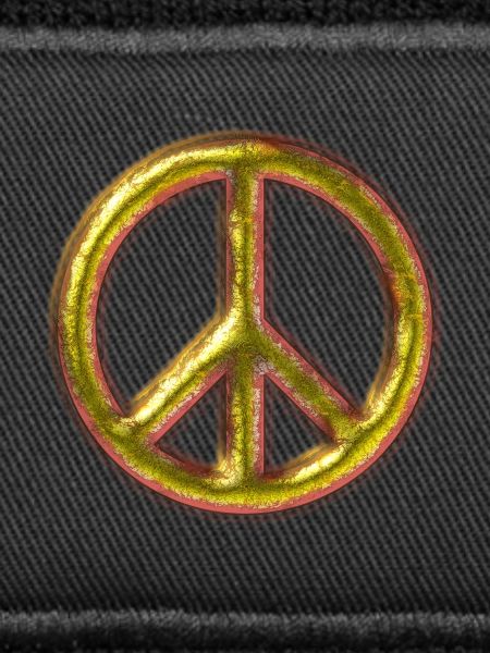 Messing Peace-Zeichen