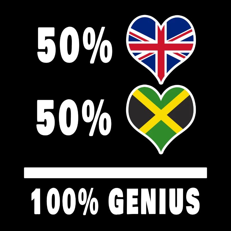 Jamaica and Great Britain 100% Genius Flag