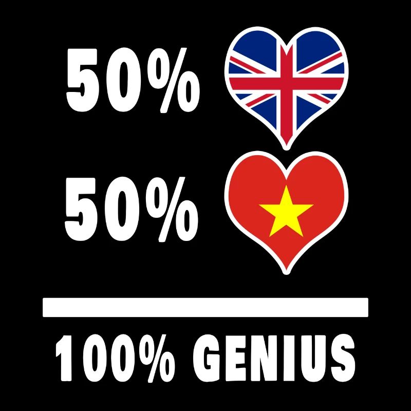 Vietnam and Great Britain 100% Genius Flag
