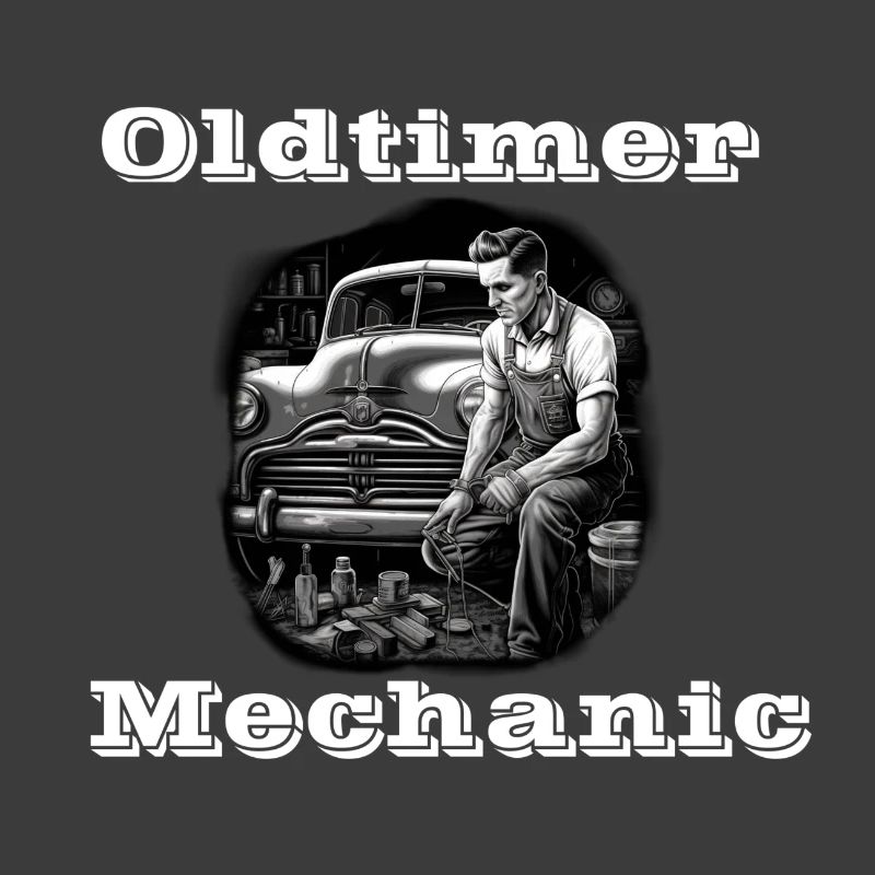Oldtimer Mechanic blanc