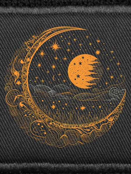 Moon with stars