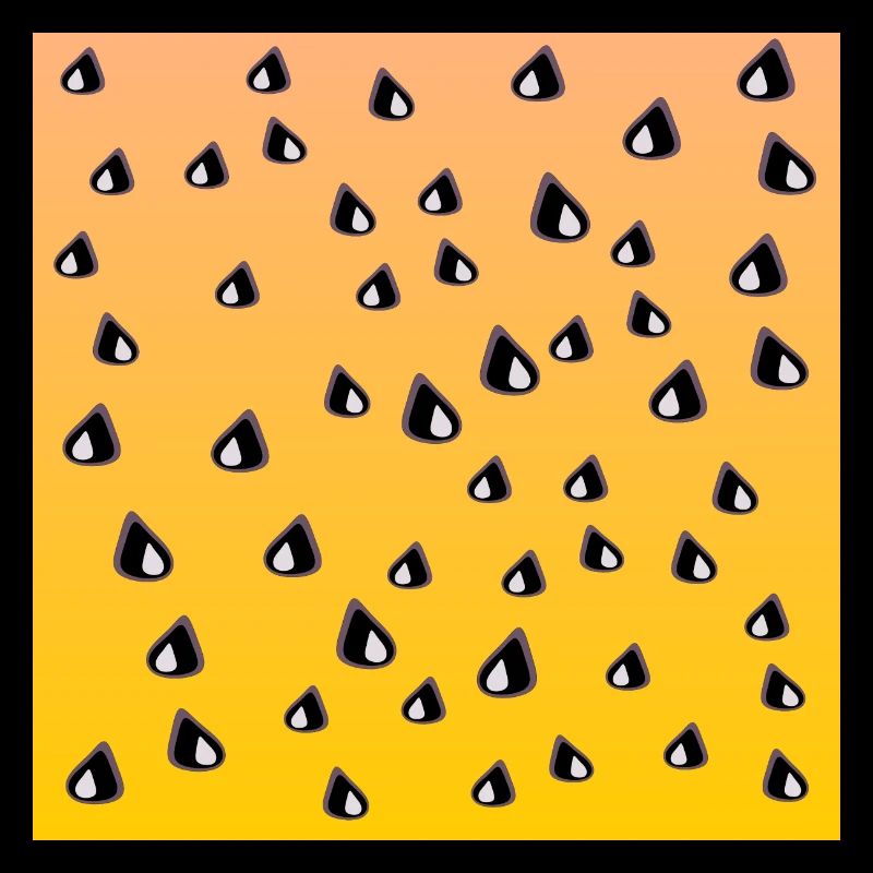 Yellow watermelon pattern VEGETABLES EATING SEEDS