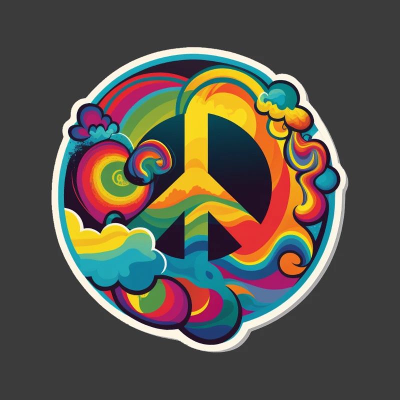 Psychedelisches Peace Zeichen