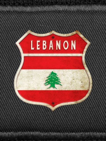 Libanon Wappen Flaggen Design