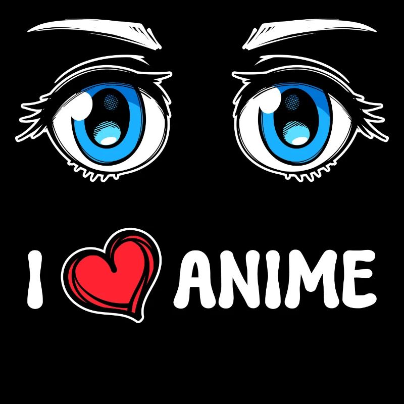 Manga Heart I Love Anime Statement Japan Comic