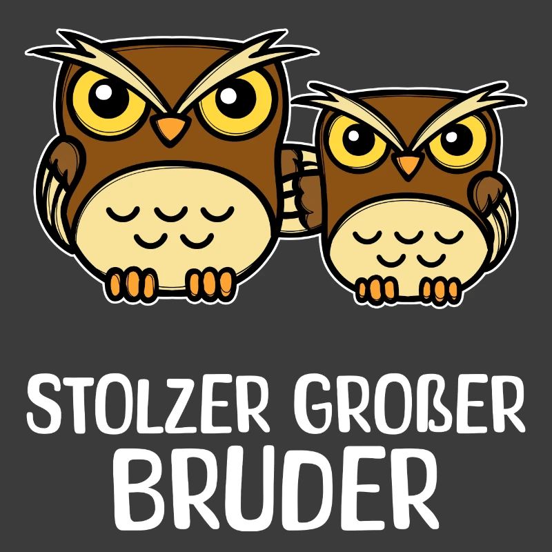 Bruderherz Eule Stolzer Großer Bruder Statement