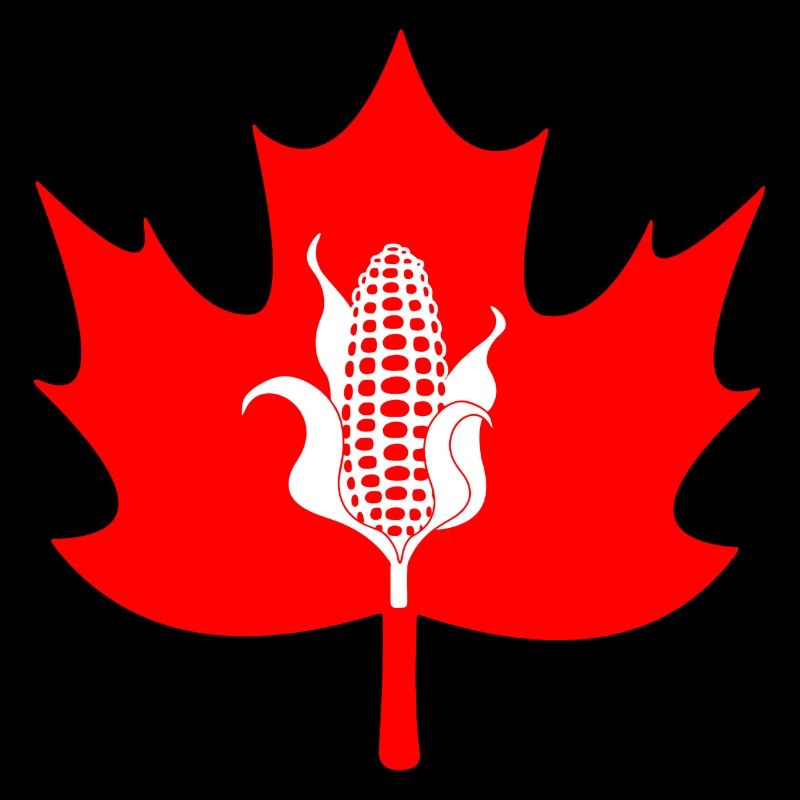 Canada maple leaf corn logo
