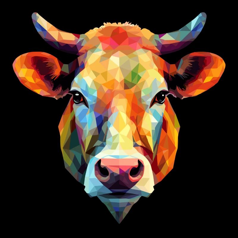 Kuh Polygon Kalb Rind Rinder Stier Kühe